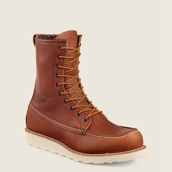 Botas de Trabajo Red Wing Hombre Marrom - Traction Tred - 8-Inch Soft Toe - 029-TMVQYD